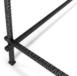 Ironworks White Serrated Edge Iron Coffee Table - Ornate Home