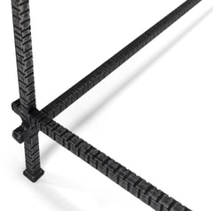 Ironworks White Serrated Edge Iron Coffee Table - Ornate Home
