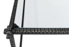 Ironworks White Serrated Edge Iron Coffee Table - Ornate Home