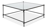 Ironworks White Serrated Edge Iron Coffee Table - Ornate Home