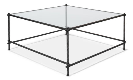 Ironworks White Serrated Edge Iron Coffee Table - Ornate Home