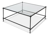 Ironworks White Serrated Edge Iron Coffee Table - Ornate Home