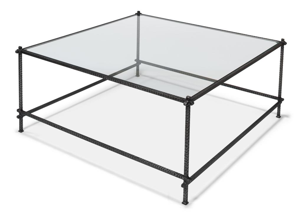 Ironworks White Serrated Edge Iron Coffee Table - Ornate Home