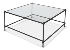 Ironworks White Serrated Edge Iron Coffee Table - Ornate Home