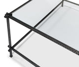 Ironworks White Serrated Edge Iron Coffee Table - Ornate Home