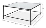 Ironworks White Serrated Edge Iron Coffee Table - Ornate Home