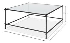 Ironworks White Serrated Edge Iron Coffee Table - Ornate Home