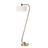 Irwin Curved Brass Floor Lamp - Ornate Home