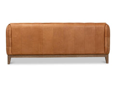 Isaac Brown Leather Sofa - Ornate Home