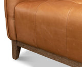 Isaac Brown Leather Sofa - Ornate Home