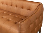 Isaac Brown Leather Sofa - Ornate Home