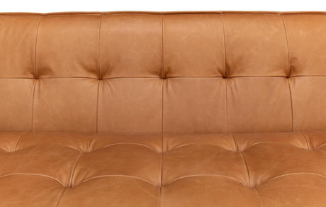 Isaac Brown Leather Sofa - Ornate Home