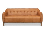Isaac Brown Leather Sofa - Ornate Home
