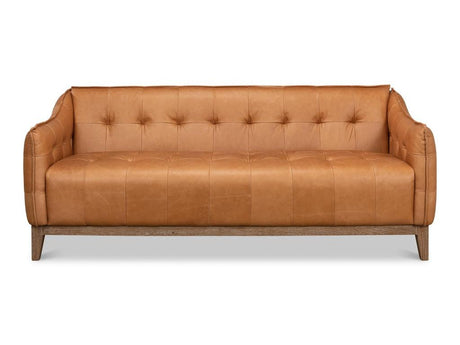 Isaac Brown Leather Sofa - Ornate Home