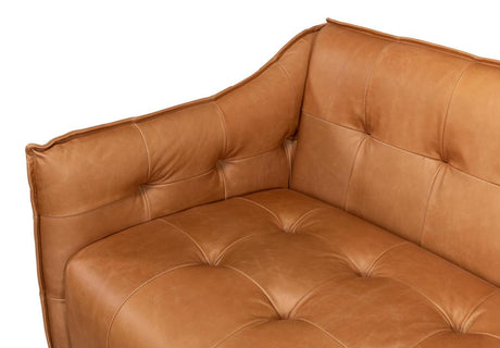 Isaac Brown Leather Sofa - Ornate Home