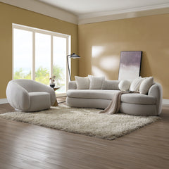 Isabel Beige Chair W/Swivel - Ornate Home