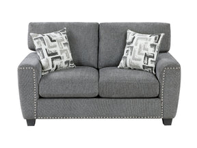 Isabel Dark Gray Loveseat - Ornate Home