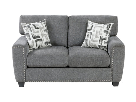 Isabel Dark Gray Loveseat - Ornate Home
