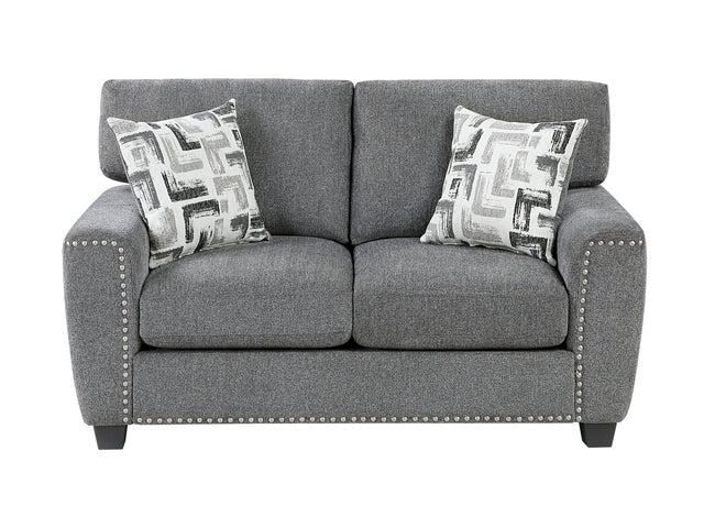 Isabel Dark Gray Loveseat - Ornate Home