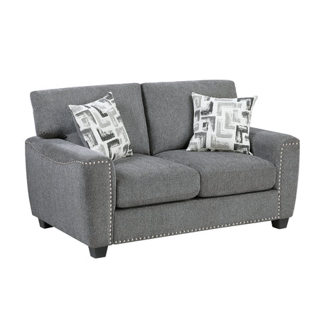 Isabel Dark Gray Loveseat - Ornate Home