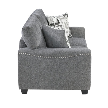 Isabel Dark Gray Loveseat - Ornate Home