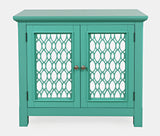 Isabella Aqua 38 Mirrored Accent Cabinet - Ornate Home