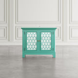 Isabella Aqua 38 Mirrored Accent Cabinet - Ornate Home