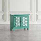 Isabella Aqua 38 Mirrored Accent Cabinet - Ornate Home