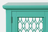 Isabella Aqua 38 Mirrored Accent Cabinet - Ornate Home
