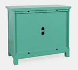 Isabella Aqua 38 Mirrored Accent Cabinet - Ornate Home