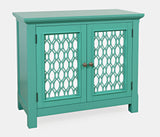 Isabella Aqua 38 Mirrored Accent Cabinet - Ornate Home