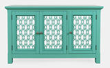 Isabella Aqua 54 Mirrored Accent Cabinet - Ornate Home