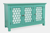 Isabella Aqua 54 Mirrored Accent Cabinet - Ornate Home