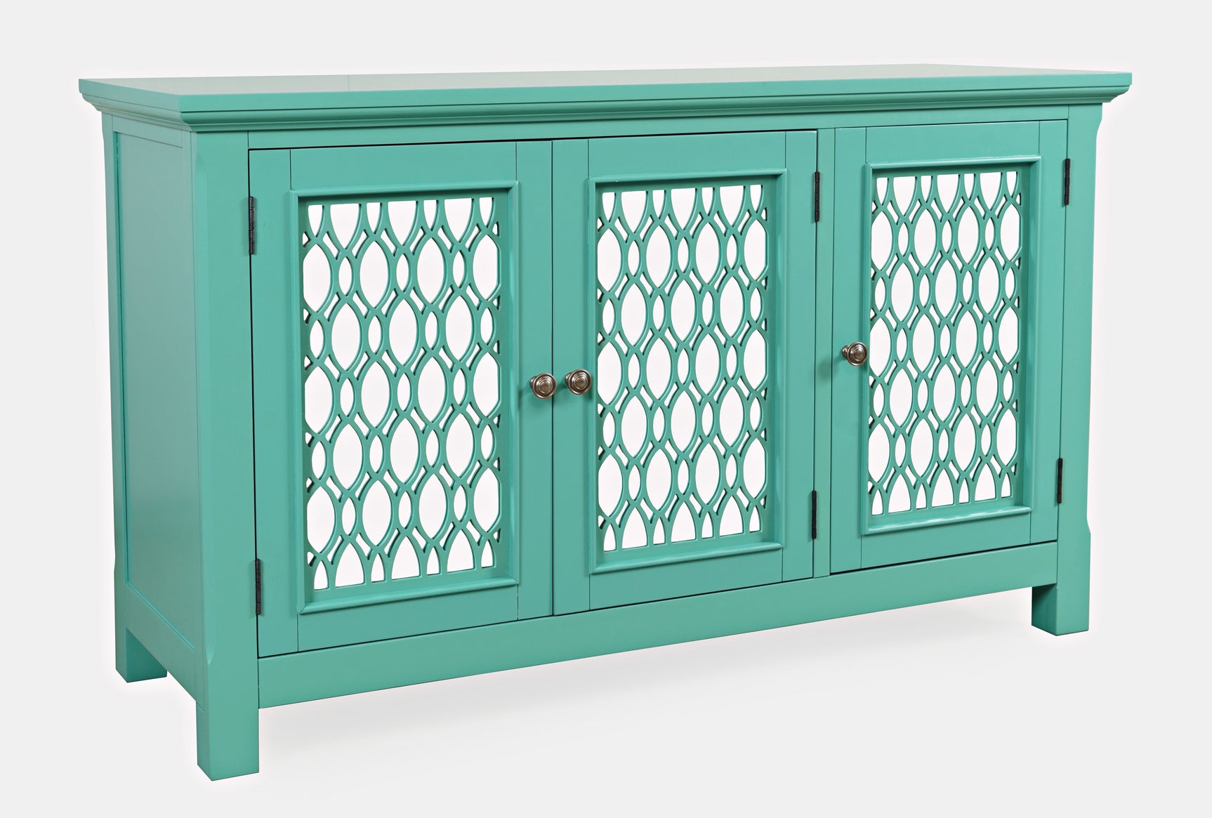 Isabella Aqua 54 Mirrored Accent Cabinet - Ornate Home
