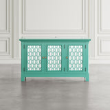 Isabella Aqua 54 Mirrored Accent Cabinet - Ornate Home