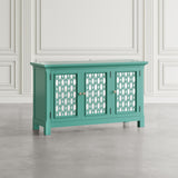 Isabella Aqua 54 Mirrored Accent Cabinet - Ornate Home
