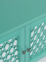 Isabella Aqua 54 Mirrored Accent Cabinet - Ornate Home
