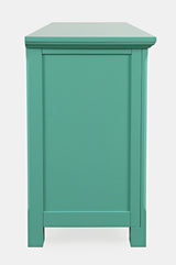 Isabella Aqua 54 Mirrored Accent Cabinet - Ornate Home