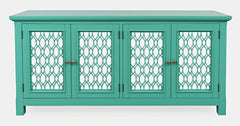 Isabella Aqua 69 Mirrored Accent Cabinet - Ornate Home