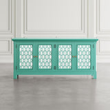 Isabella Aqua 69 Mirrored Accent Cabinet - Ornate Home