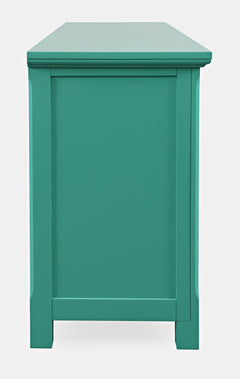 Isabella Aqua 69 Mirrored Accent Cabinet - Ornate Home