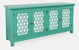 Isabella Aqua 69 Mirrored Accent Cabinet - Ornate Home