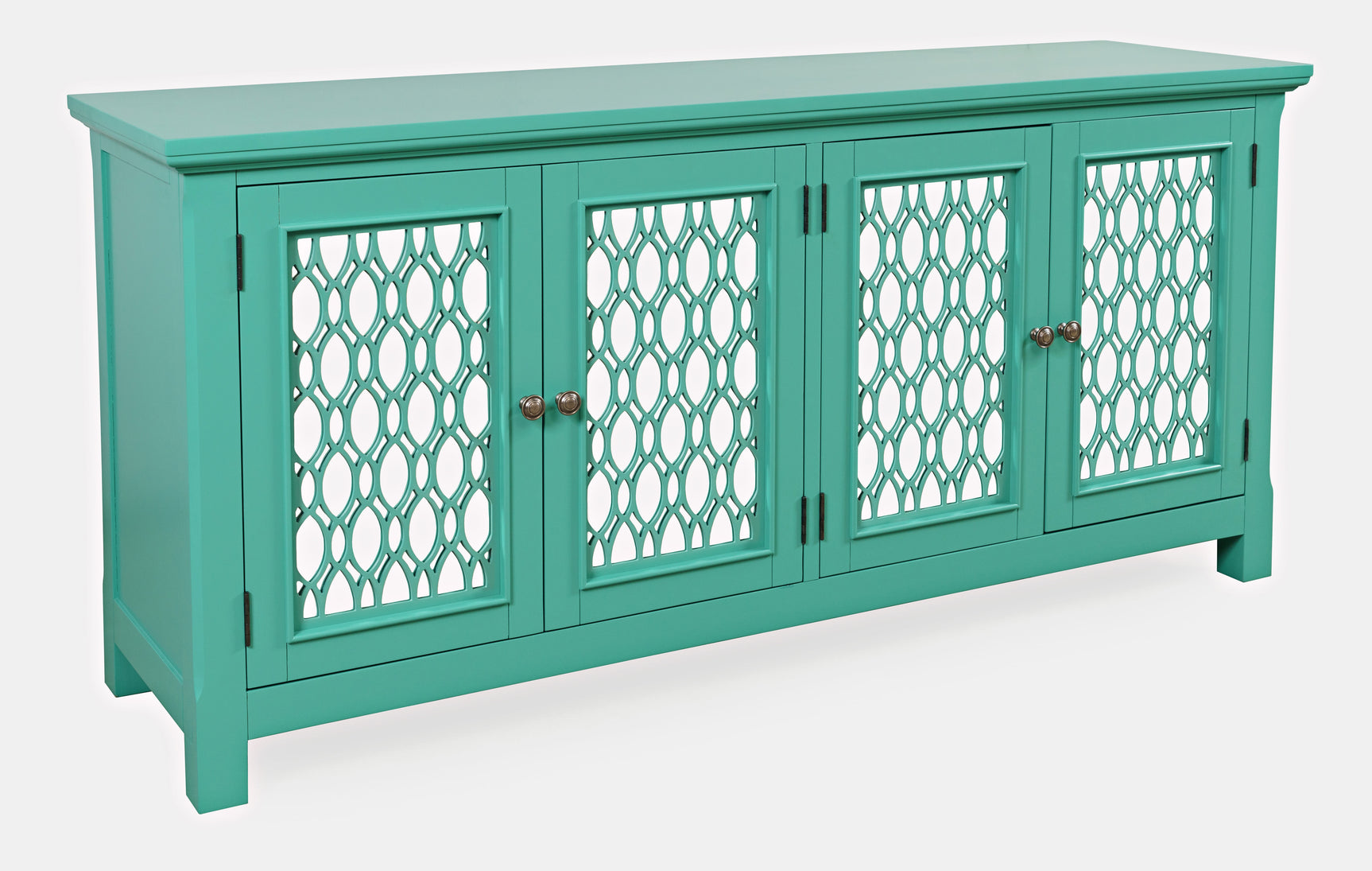 Isabella Aqua 69 Mirrored Accent Cabinet - Ornate Home