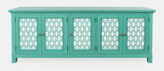 Isabella Aqua 86 Mirrored Accent Cabinet - Ornate Home