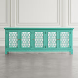 Isabella Aqua 86 Mirrored Accent Cabinet - Ornate Home