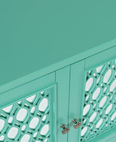 Isabella Aqua 86 Mirrored Accent Cabinet - Ornate Home