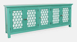 Isabella Aqua 86 Mirrored Accent Cabinet - Ornate Home