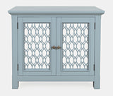 Isabella Blue 38 Mirrored Accent Cabinet - Ornate Home