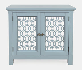 Isabella Blue 38 Mirrored Accent Cabinet - Ornate Home