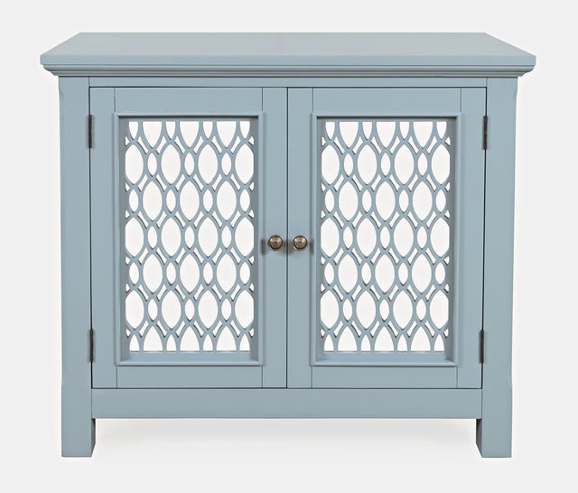 Isabella Blue 38 Mirrored Accent Cabinet - Ornate Home